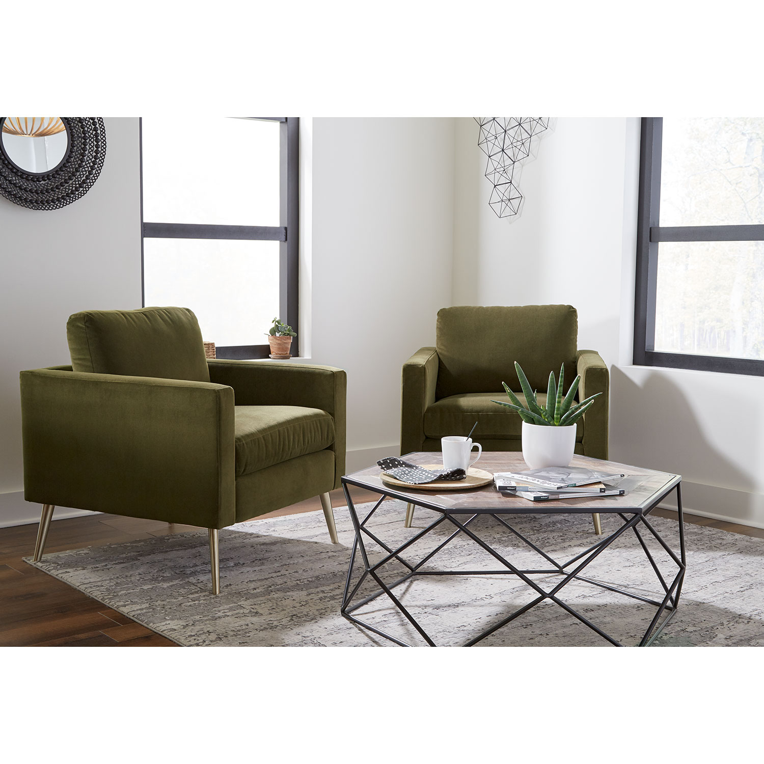 Trafton - Modern, Club Chair - Dark Walnut - C10DW C10DW