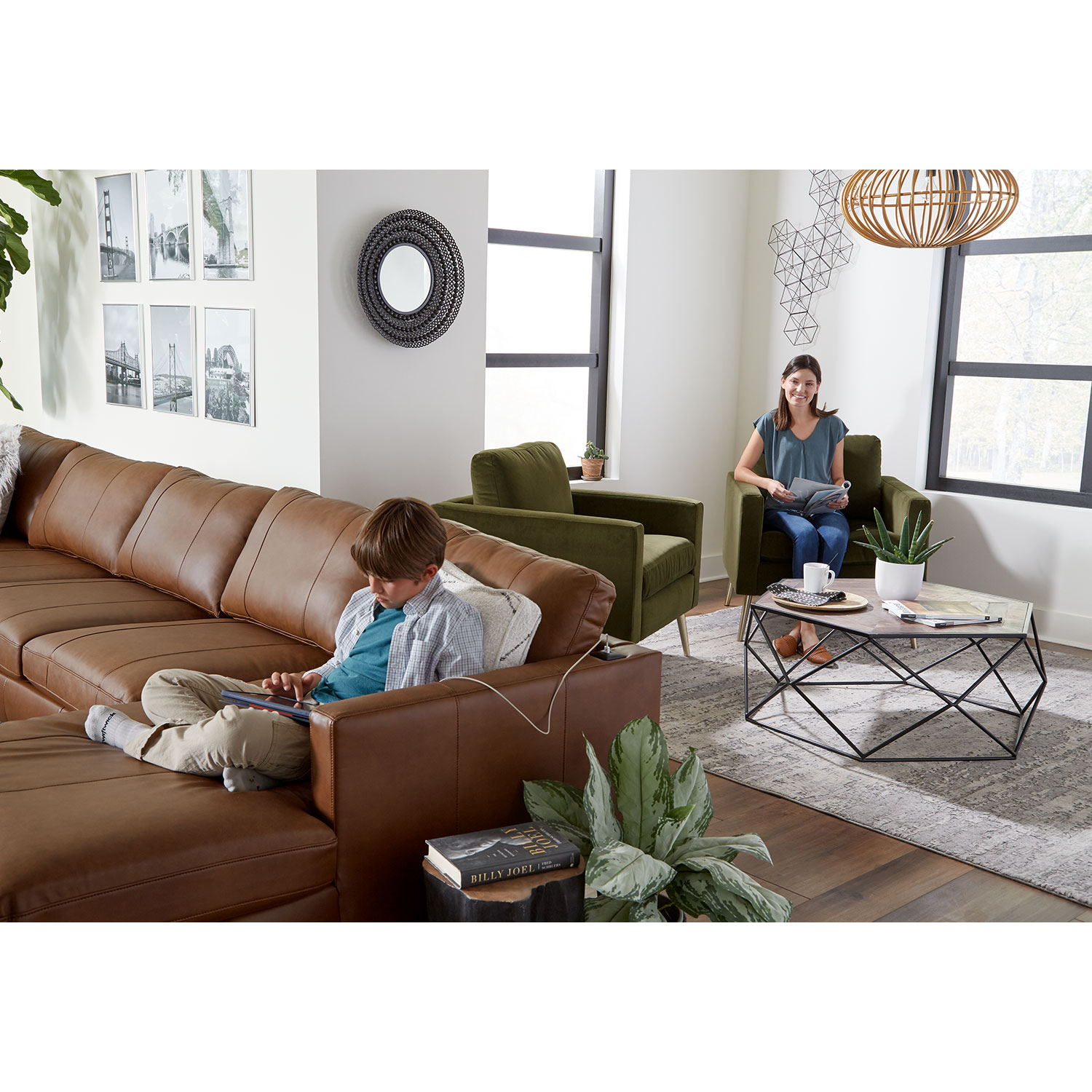 Trafton - Modern, Club Chair - Dark Walnut - C10DW C10DW
