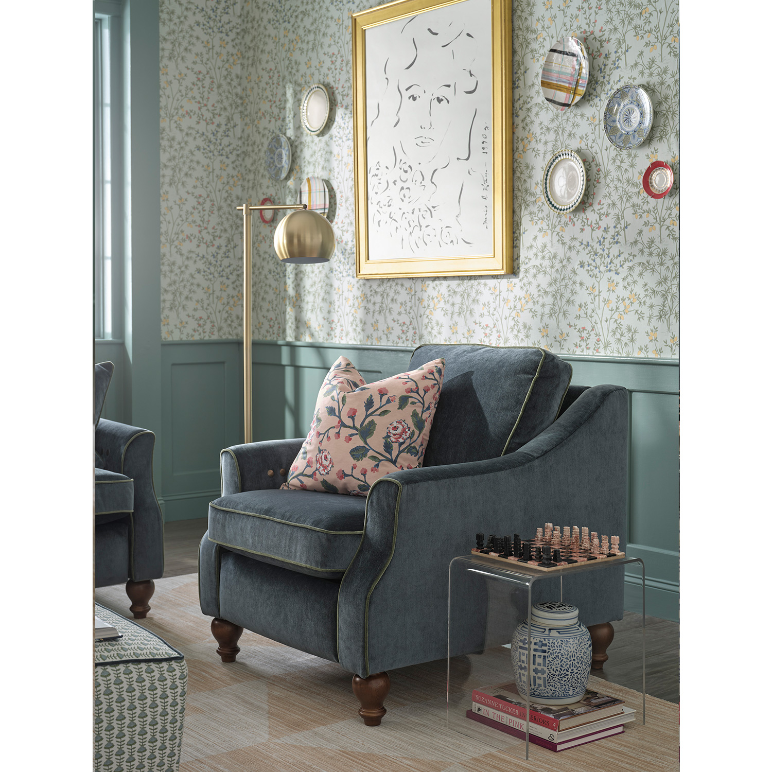 Adeline - Traditionally Styled Incliner Chair - Dark Walnut - C120RI4DW C120RI4DW