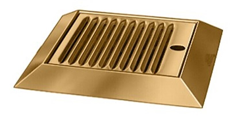 Top-Mounted Drip Pan, 7-3/4" x 14-3/16", Tarnish-Free Brass C18640ATF