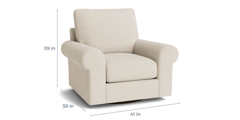 True Custom™ True Custom® Large Roll Arm Swivel Chair C20005SF28