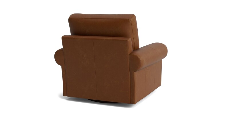 True Custom™ True Custom® Leather Large Roll Arm Swivel Chair C20005SFL55