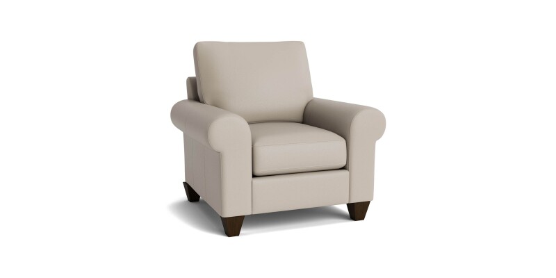True Custom™ True Custom® Leather Large Roll Arm Accent Chair C20012SFL59