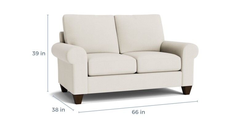 True Custom™ True Custom® Large Roll Arm Loveseat C20022SF27