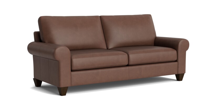 True Custom™ True Custom® Leather Large Roll Arm Sofa C20062SFL53