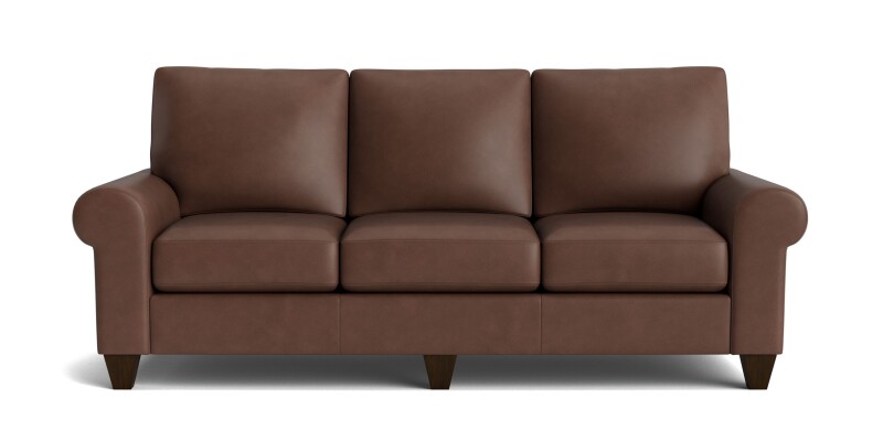 True Custom™ True Custom® Leather Large Roll Arm Sofa C2007QSFL61