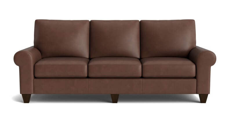 True Custom™ True Custom® Leather Large Roll Arm Sofa C20082SFL60