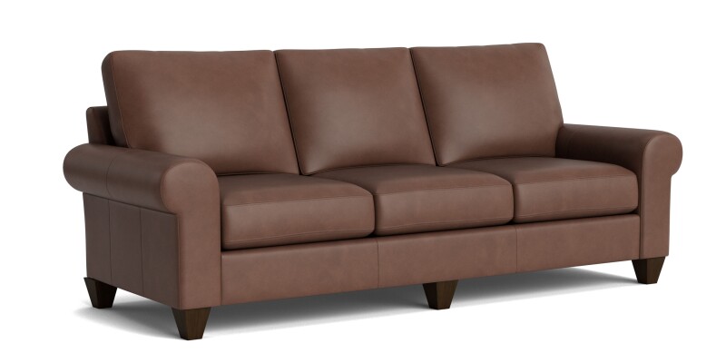 True Custom™ True Custom® Leather Large Roll Arm Sofa C20082SFL61