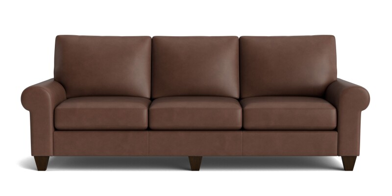 True Custom™ True Custom® Leather Large Roll Arm Sofa C20092SFL58