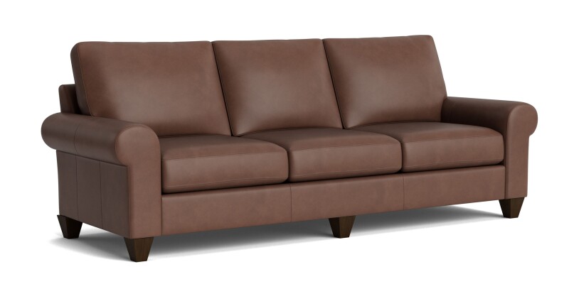 True Custom™ True Custom® Leather Large Roll Arm Sofa C20092SFL58