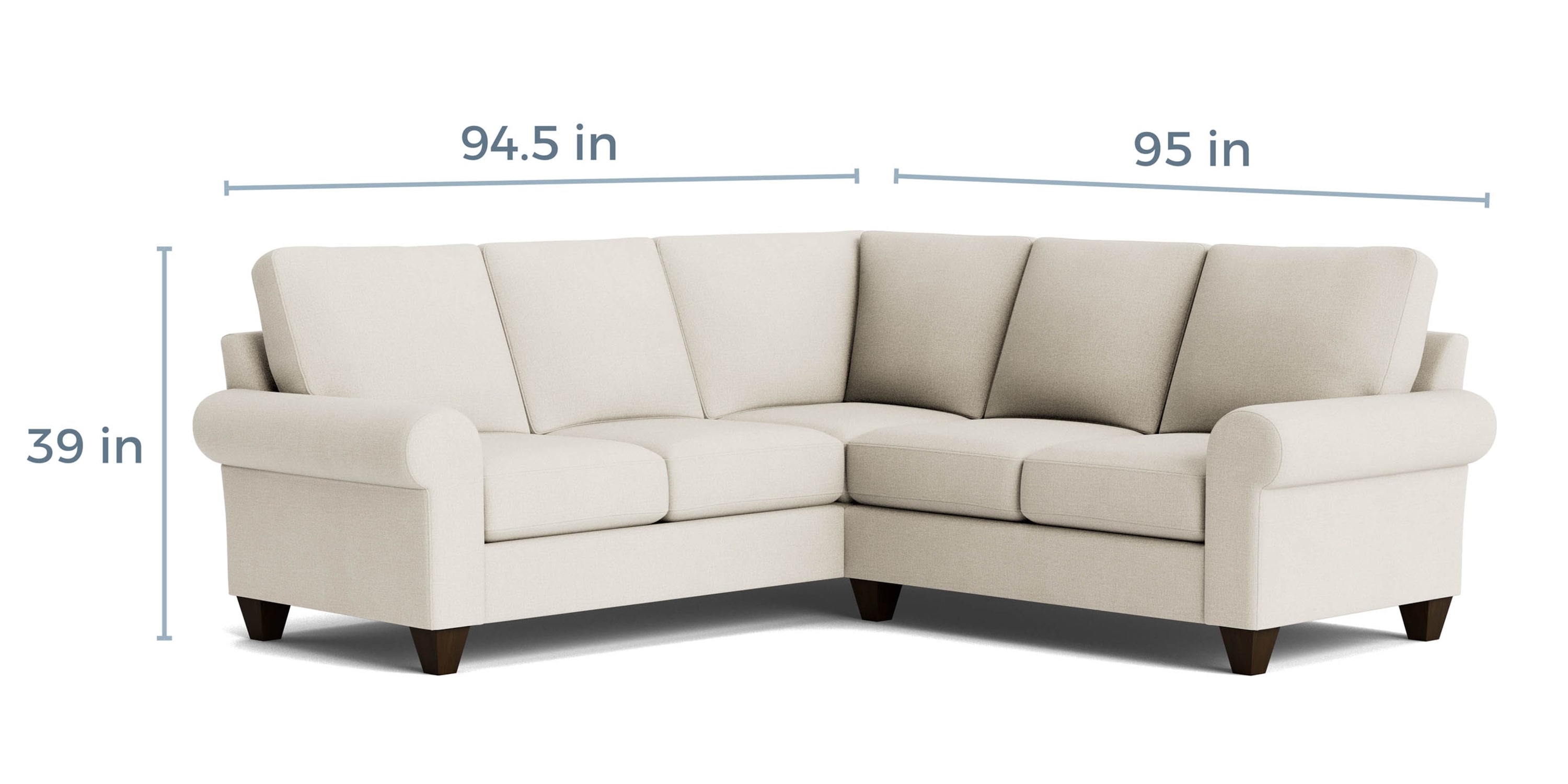 True Custom™ True Custom® Large Roll Arm L-Shaped Sectional C200L4161SFKIT26