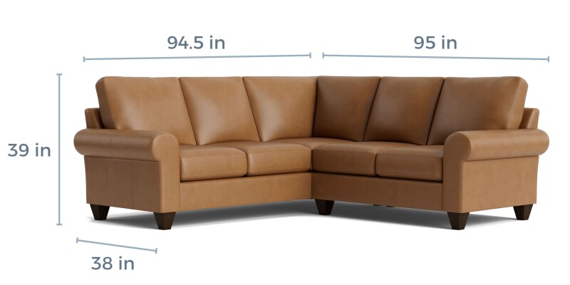 True Custom™ True Custom® Leather Large Roll Arm L-Shaped Sectional C200L4161SFLKIT53