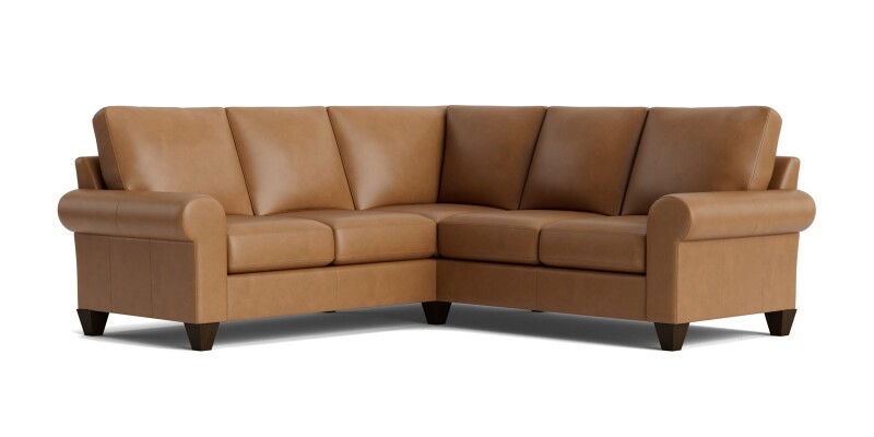 True Custom™ True Custom® Leather Large Roll Arm L-Shaped Sectional C200L4161SFLKIT57