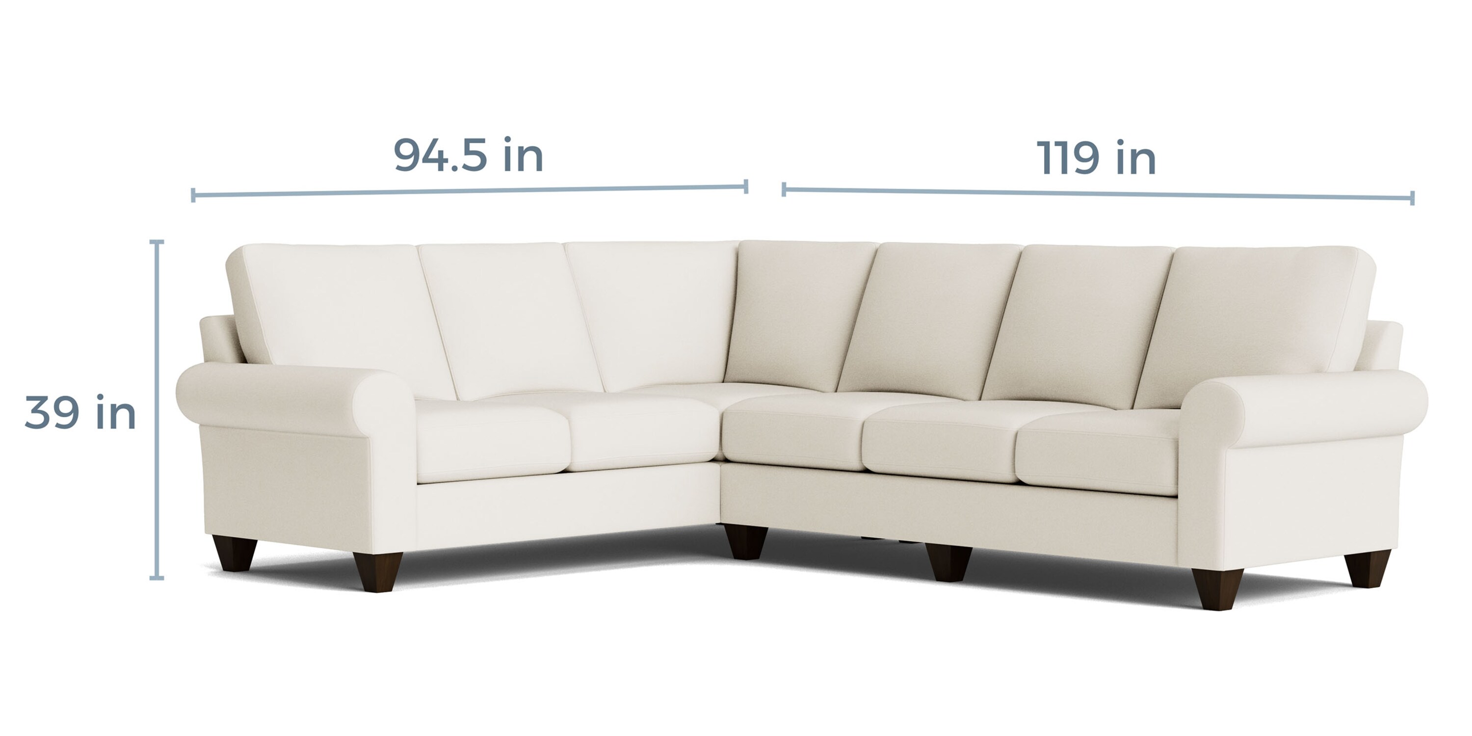 True Custom™ True Custom® Large Roll Arm L-Shaped Sectional C200L6661SFKIT27