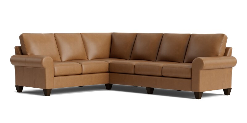 True Custom™ True Custom® Leather Large Roll Arm L-Shaped Sectional C200L6661SFLKIT56