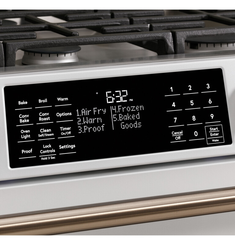 CAFÉ™ 30" Smart Slide-In, Front-Control, Dual-Fuel Range with Warming Drawer view 11