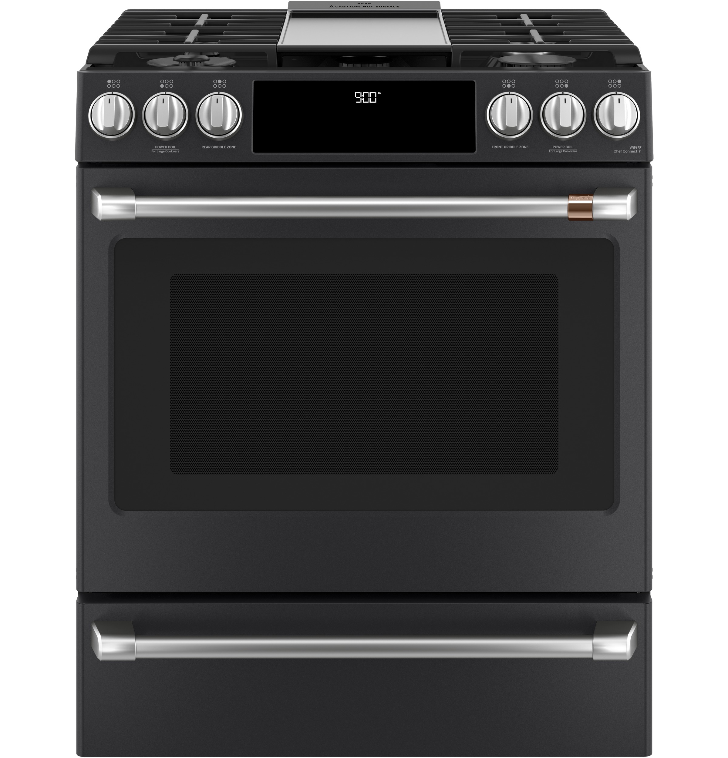 Café 30" Smart Slide-in, Front-control, Dual-fuel Range With Warming Drawer C2S900P3MD1
