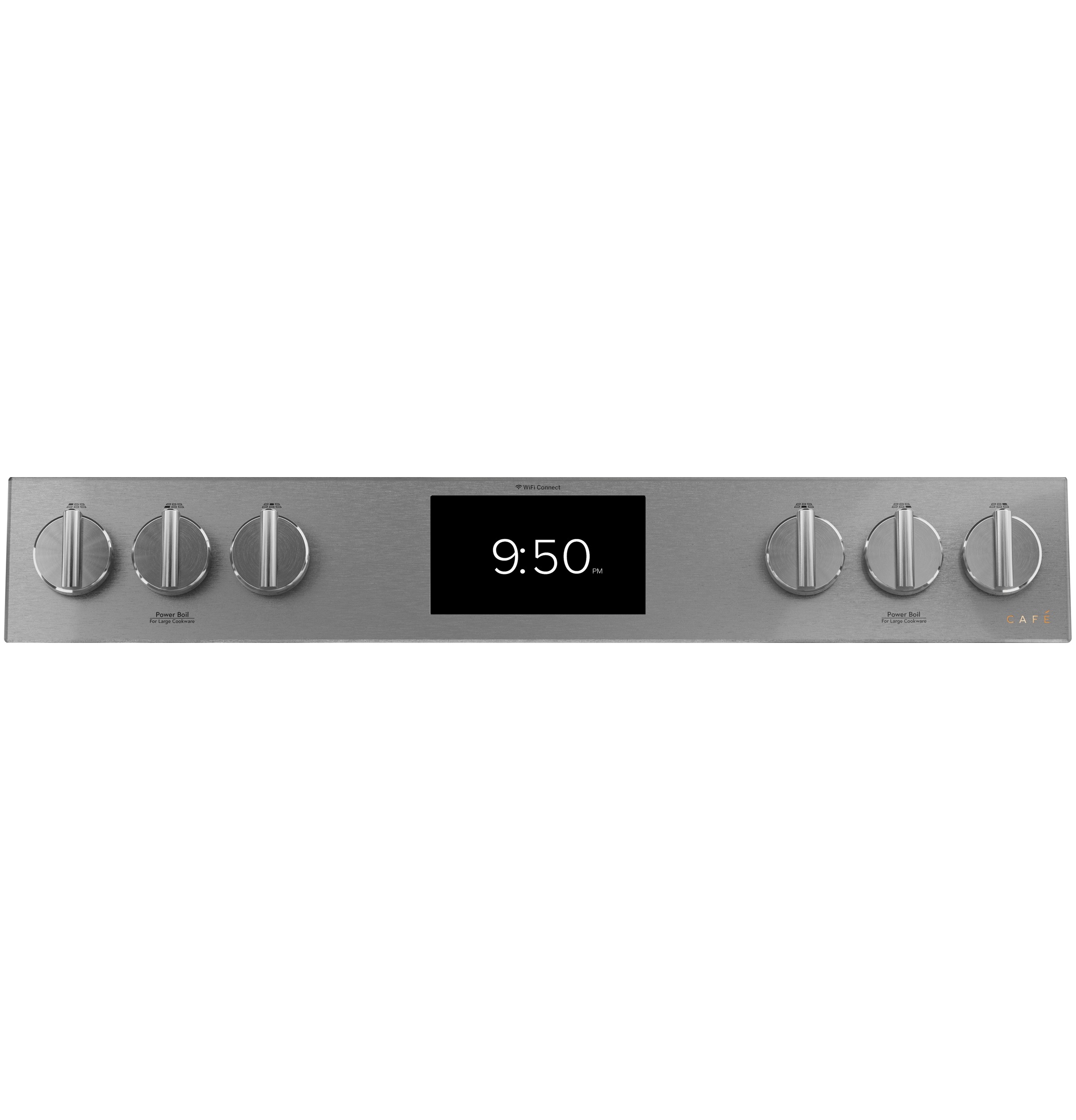 CAFÉ™ 30" Smart Slide-In, Front-Control, Dual-Fuel, Double-Oven Range with Convection in Platinum Glass C2S950M2NS5