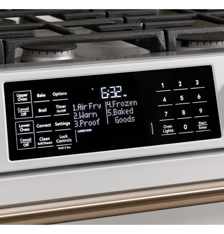 CAFÉ™ 30" Smart Slide-In, Front-Control, Dual-Fuel, Double-Oven Range with Convection view 8