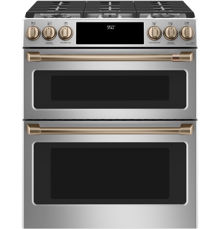 CAFÉ™ 30" Smart Slide-In, Front-Control, Dual-Fuel, Double-Oven Range with Convection view 4