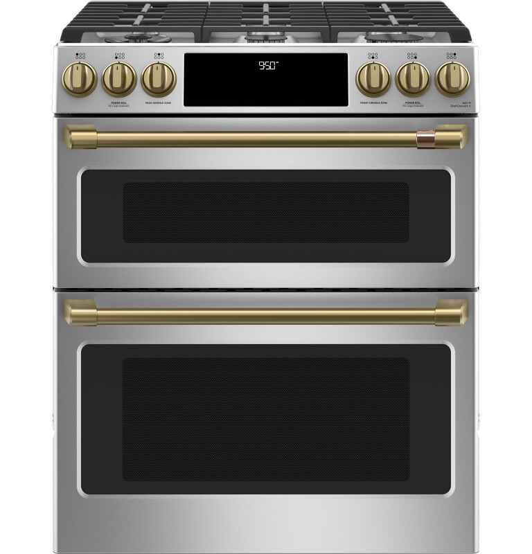 CAFÉ™ 30" Smart Slide-In, Front-Control, Dual-Fuel, Double-Oven Range with Convection view 3