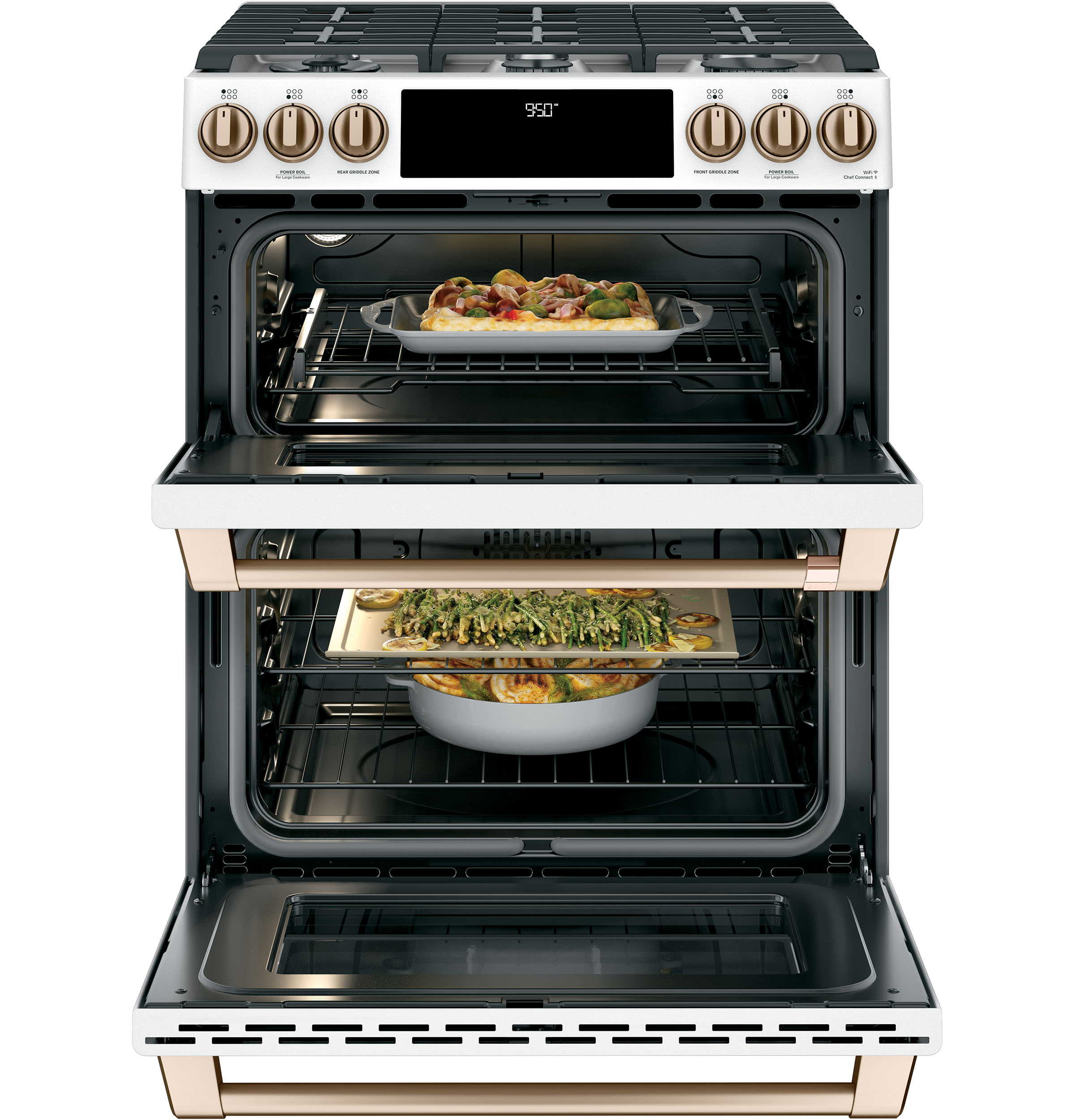 CAFÉ™ 30" Smart Slide-In, Front-Control, Dual-Fuel, Double-Oven Range with Convection view 30
