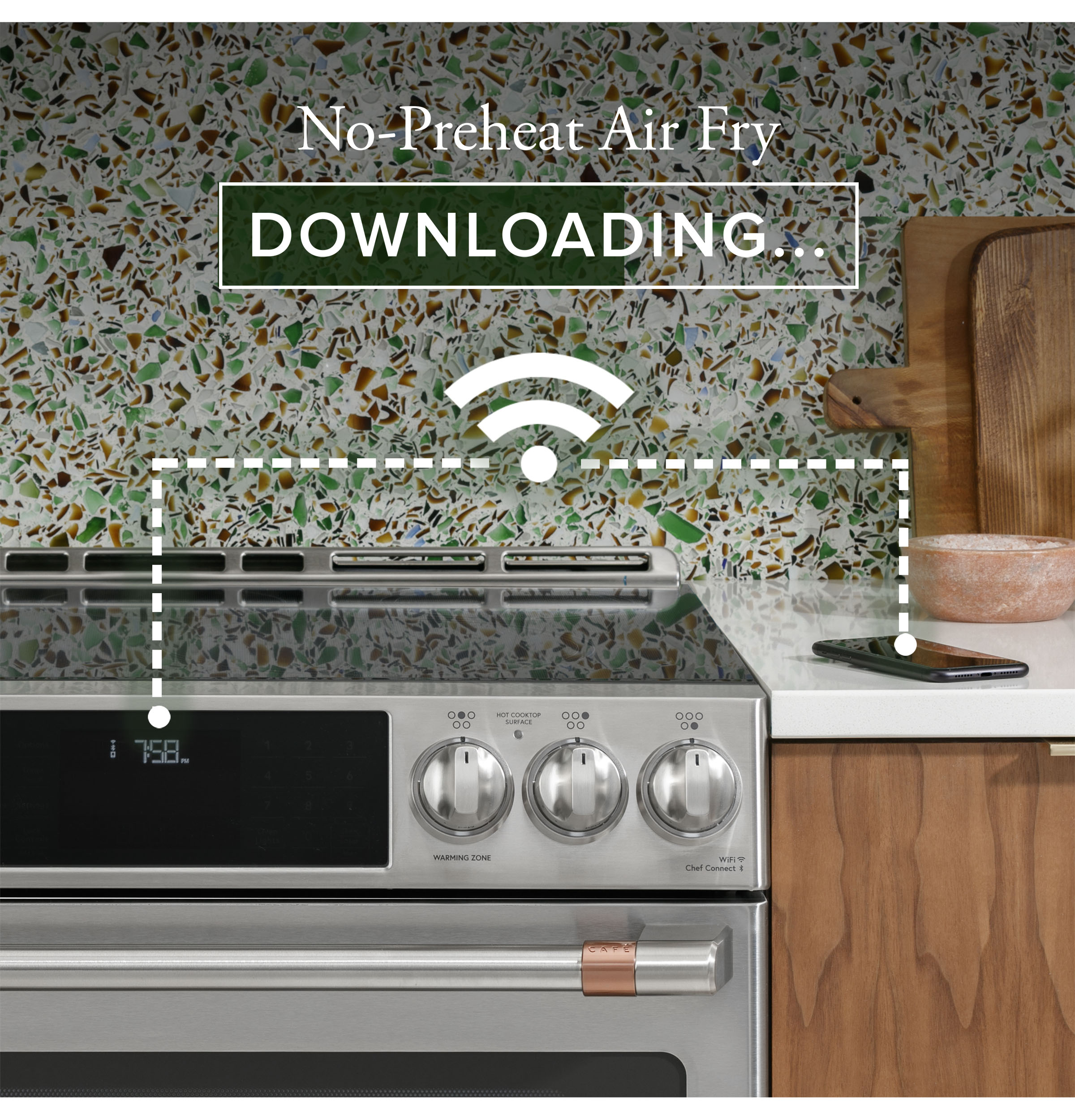 CAFÉ™ 30" Smart Slide-In, Front-Control, Dual-Fuel, Double-Oven Range with Convection view 2