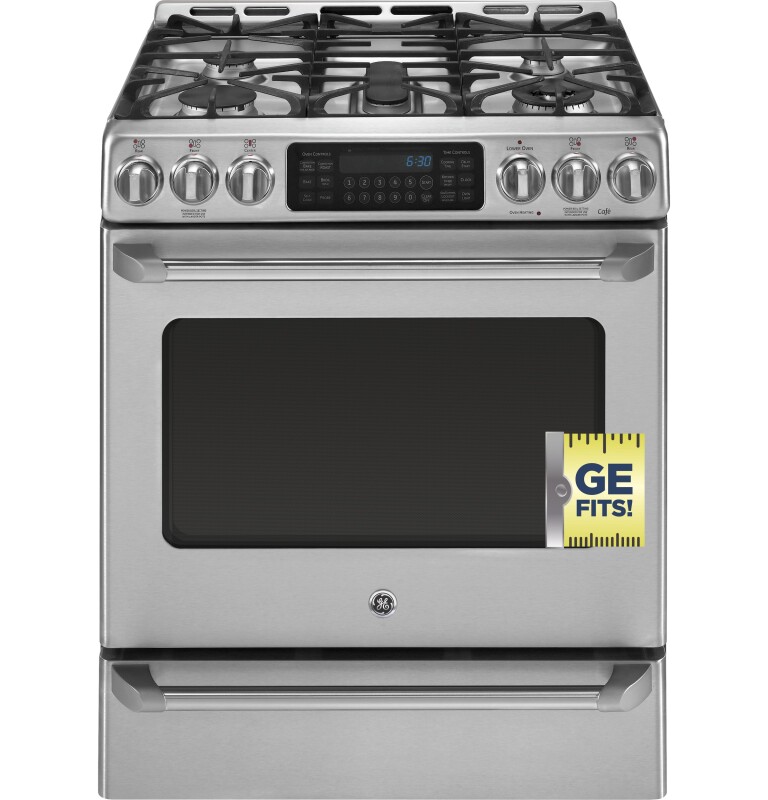 Café Series Slide-in Front Control Dual-fuel Range With Baking Drawer C2S985SETSS