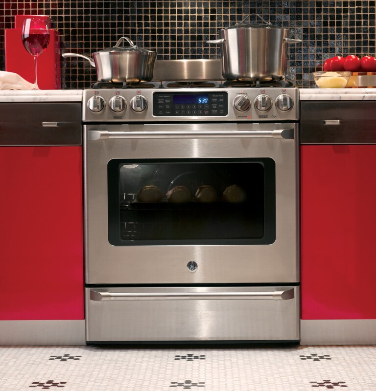Café Series Slide-in Front Control Dual-fuel Range With Baking Drawer C2S985SETSS