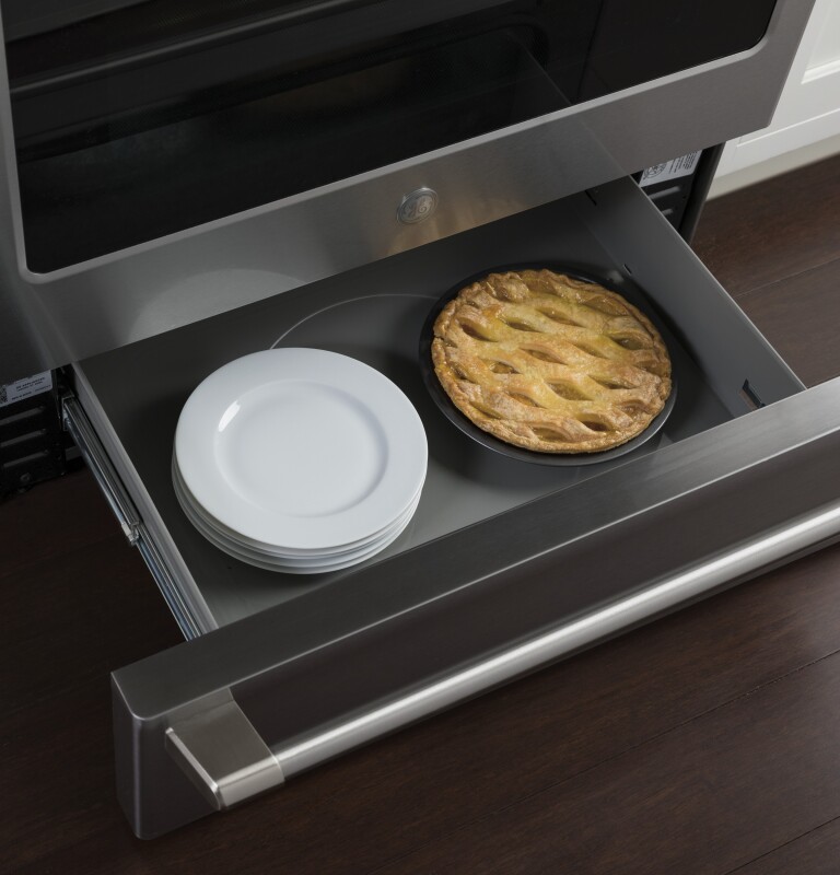 Café Series 30" Slide-in Front Control Dual-fuel Range With Warming Drawer C2S986SELSS