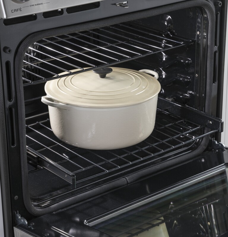 Café Series 30" Slide-in Front Control Dual-fuel Range With Warming Drawer C2S986SELSS