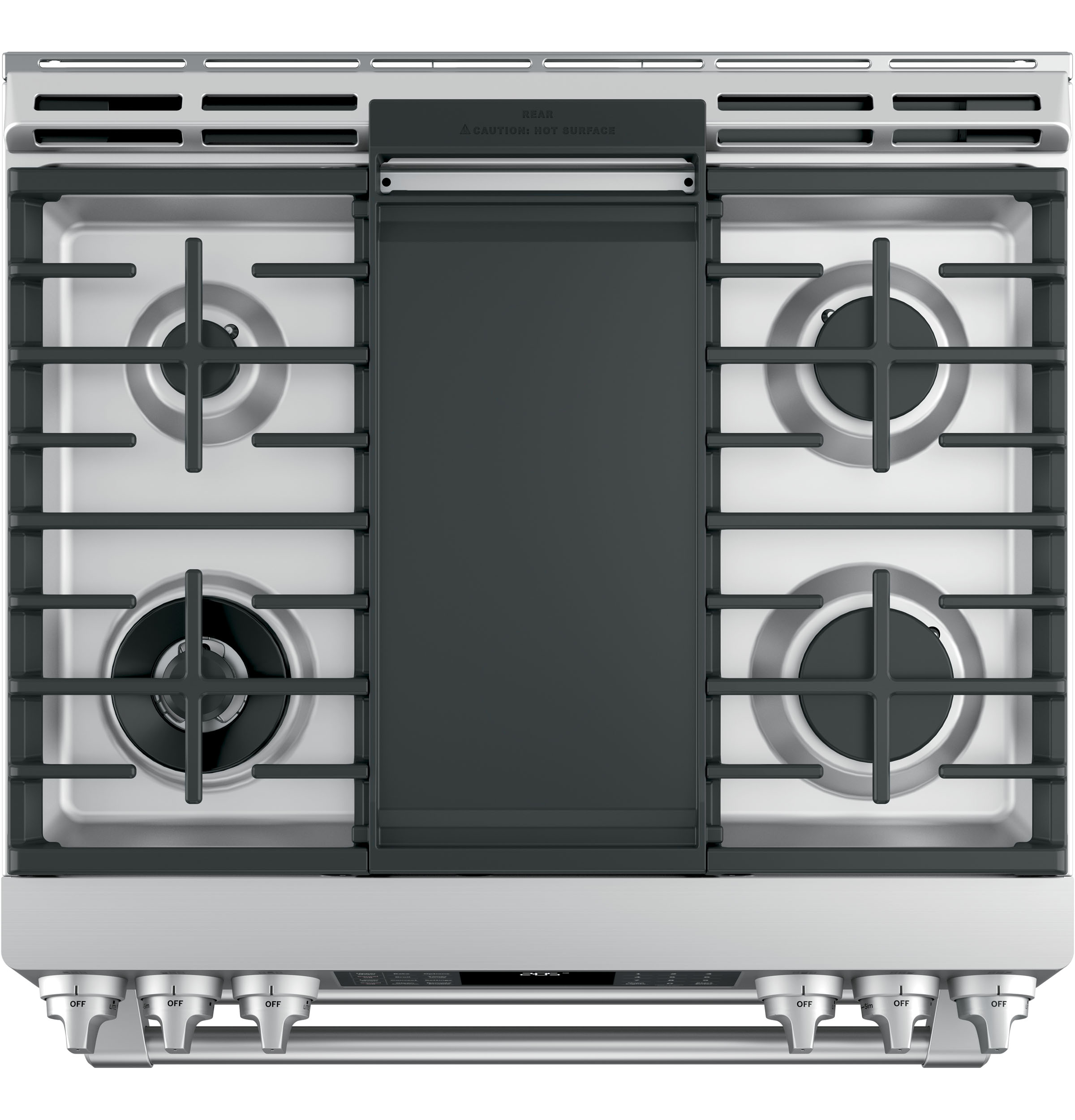 Café Series 30" Slide-in Front Control Dual-fuel Double Oven With Convection Range C2S995SELSS