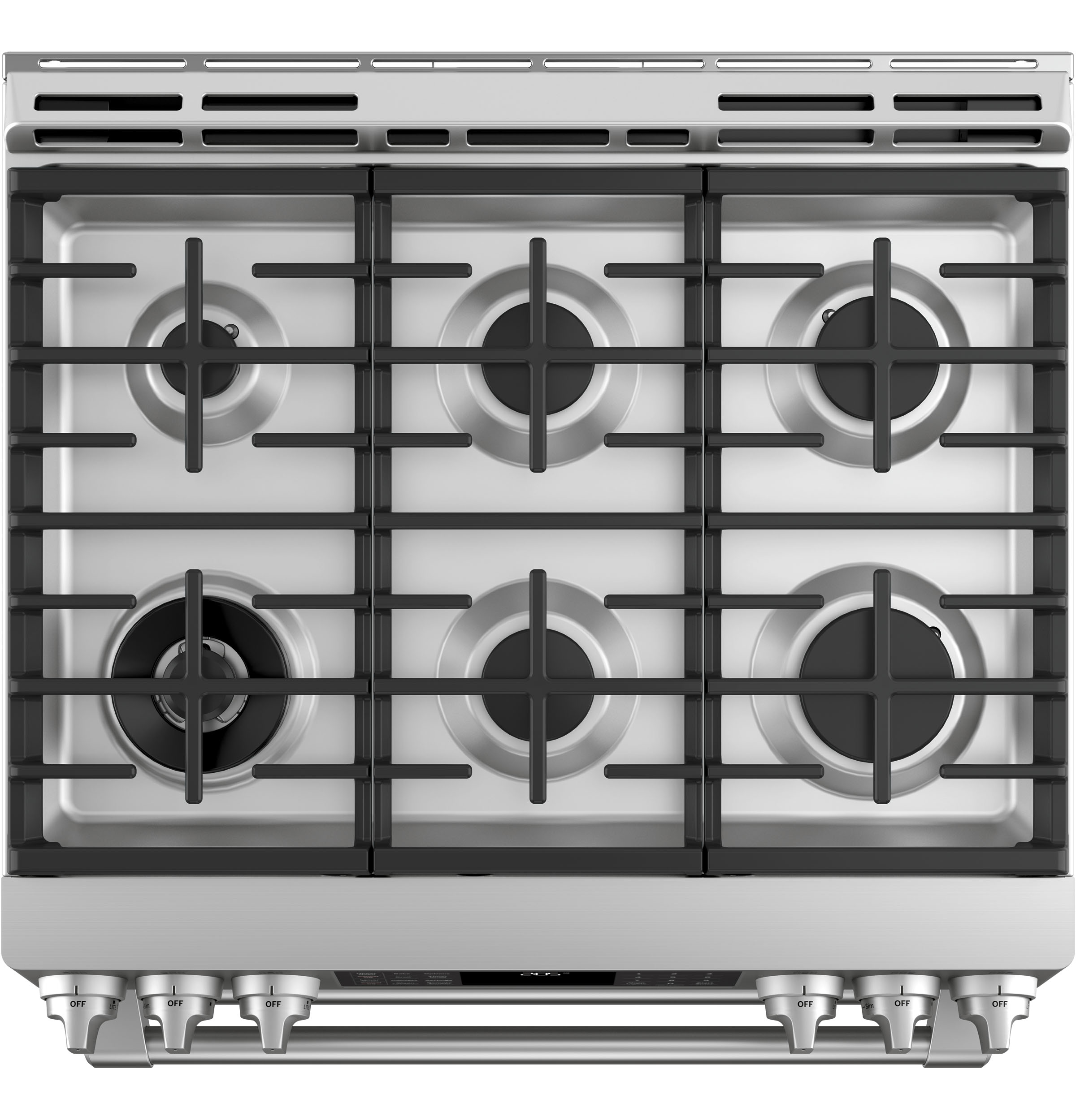 Café Series 30" Slide-in Front Control Dual-fuel Double Oven With Convection Range C2S995SELSS