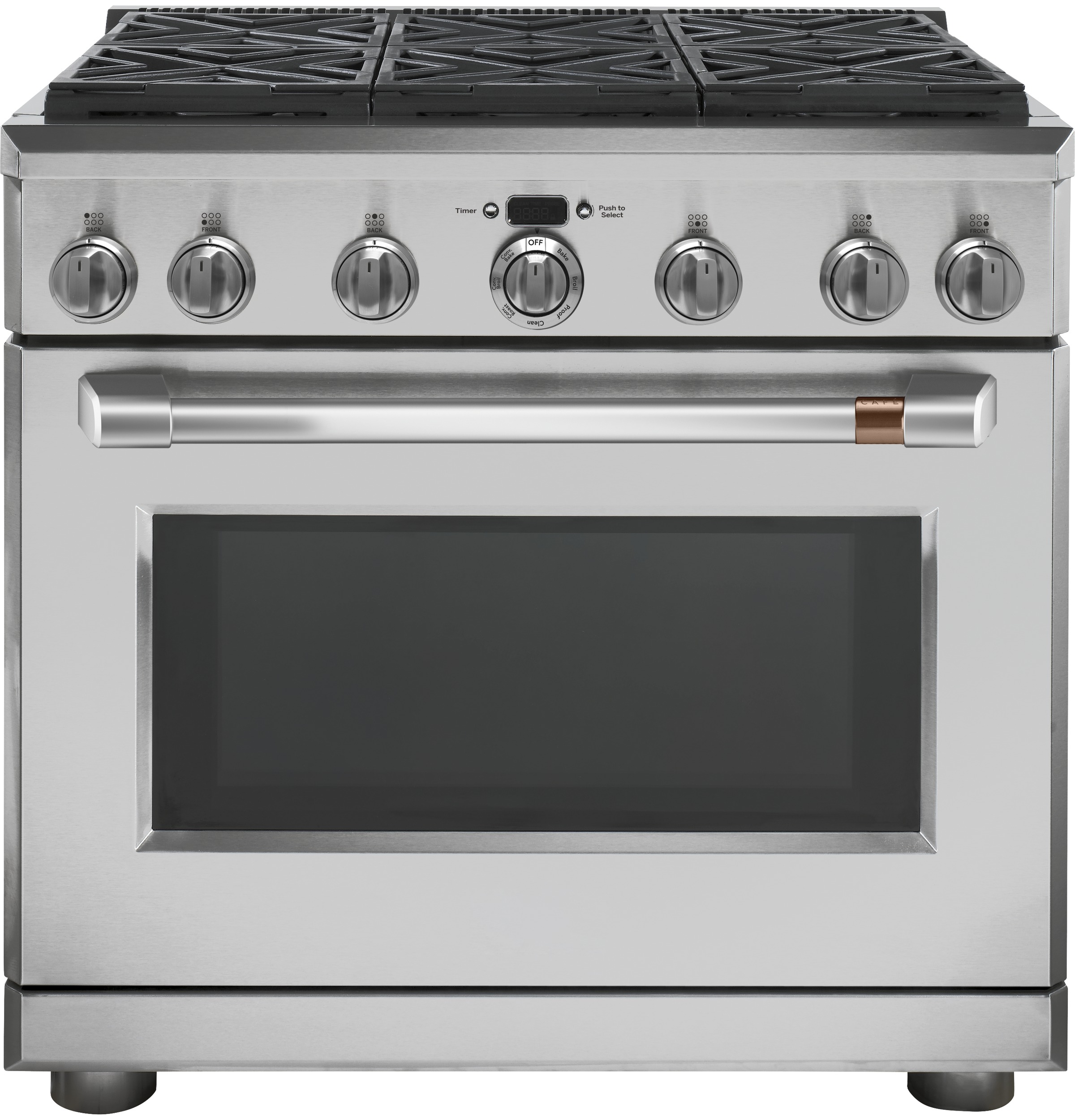 Café 36" Dual-fuel Commercial-style Range With 6 Burners (natural Gas) C2Y366P2MS1