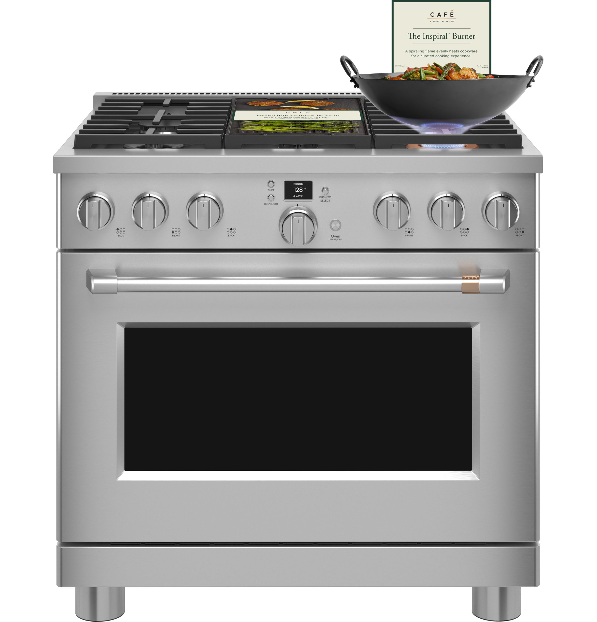 CAFÉ™ 36" Smart Dual-Fuel Commercial-Style Range with 6 Burners (Natural Gas) view 8