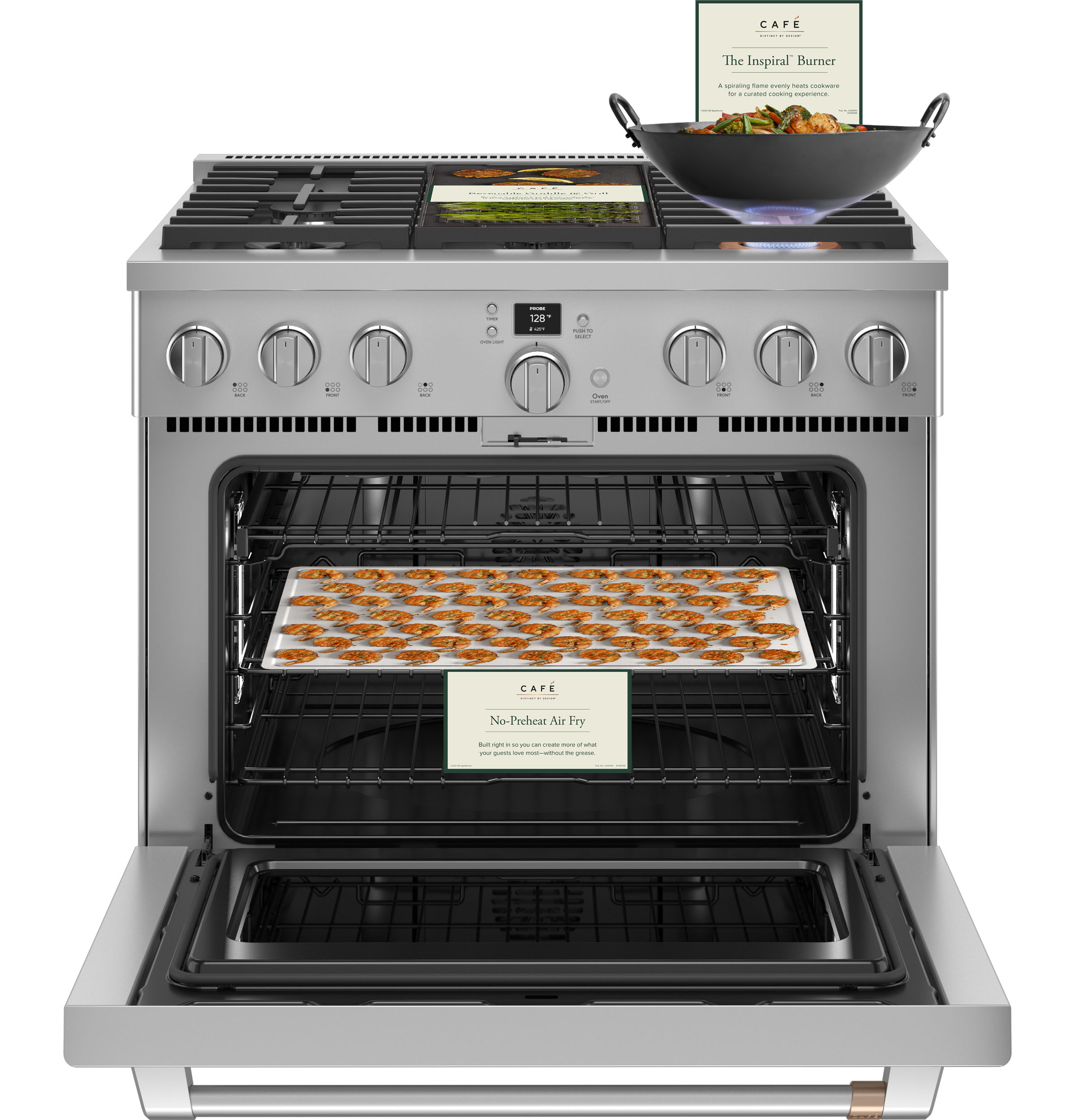 CAFÉ™ 36" Smart Dual-Fuel Commercial-Style Range with 6 Burners (Natural Gas) view 7