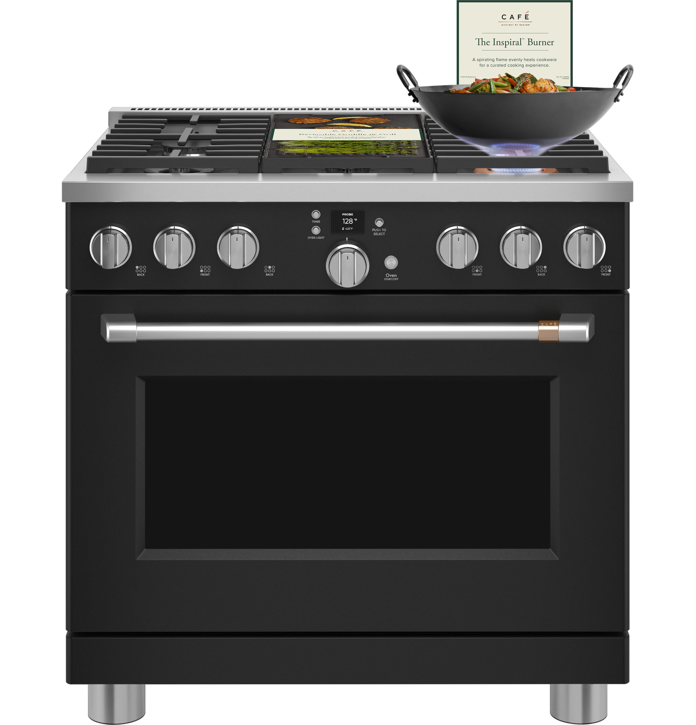 CAFÉ™ 36" Smart Dual-Fuel Commercial-Style Range with 6 Burners (Natural Gas) view 8