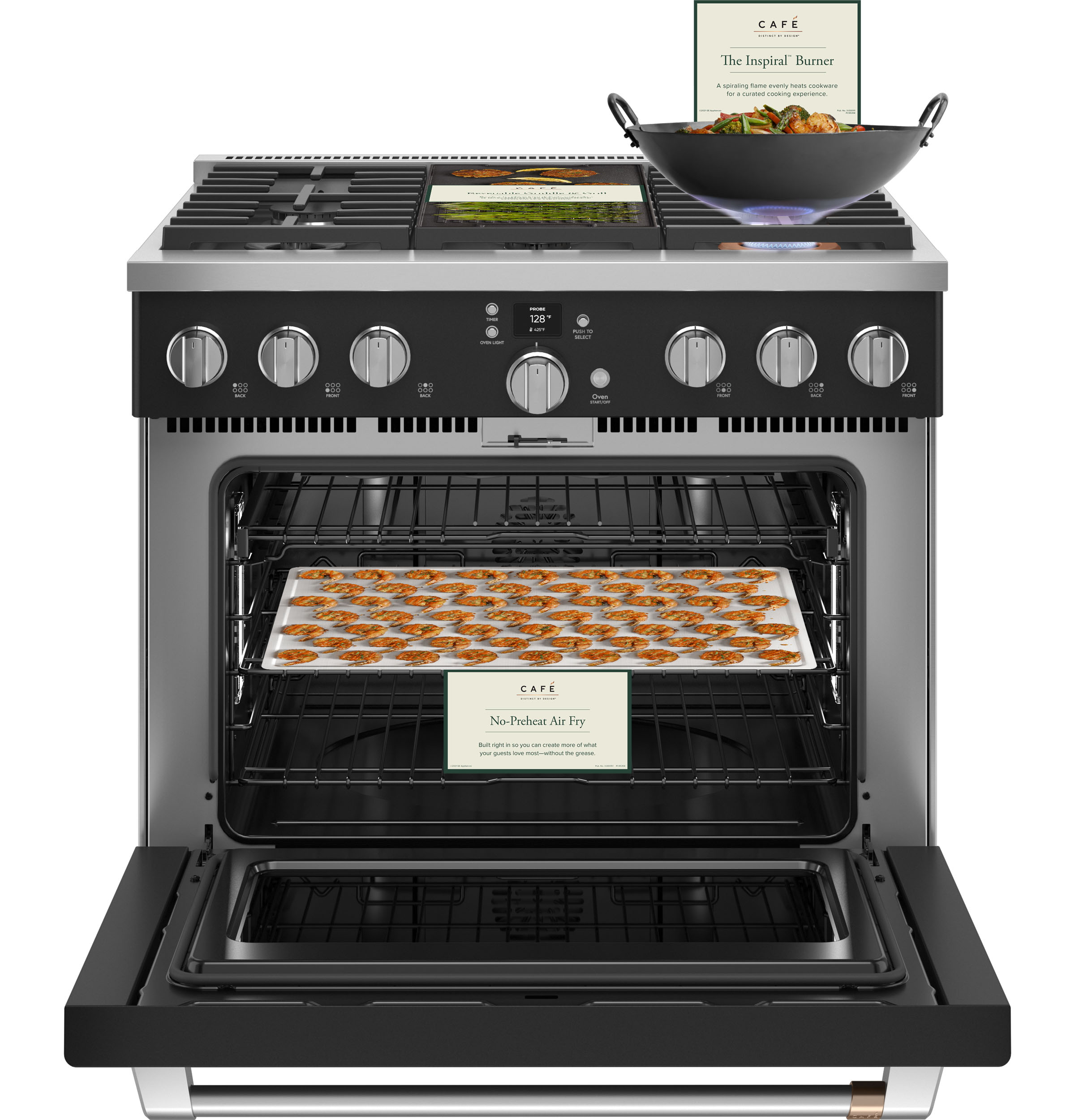 CAFÉ™ 36" Smart Dual-Fuel Commercial-Style Range with 6 Burners (Natural Gas) view 7