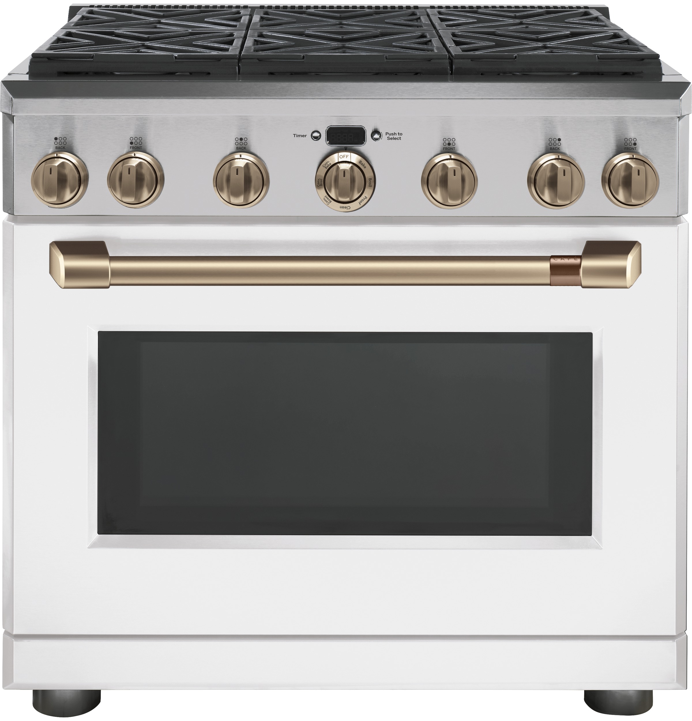 Café 36" Dual-fuel Commercial-style Range With 6 Burners (natural Gas) C2Y366P4MW2