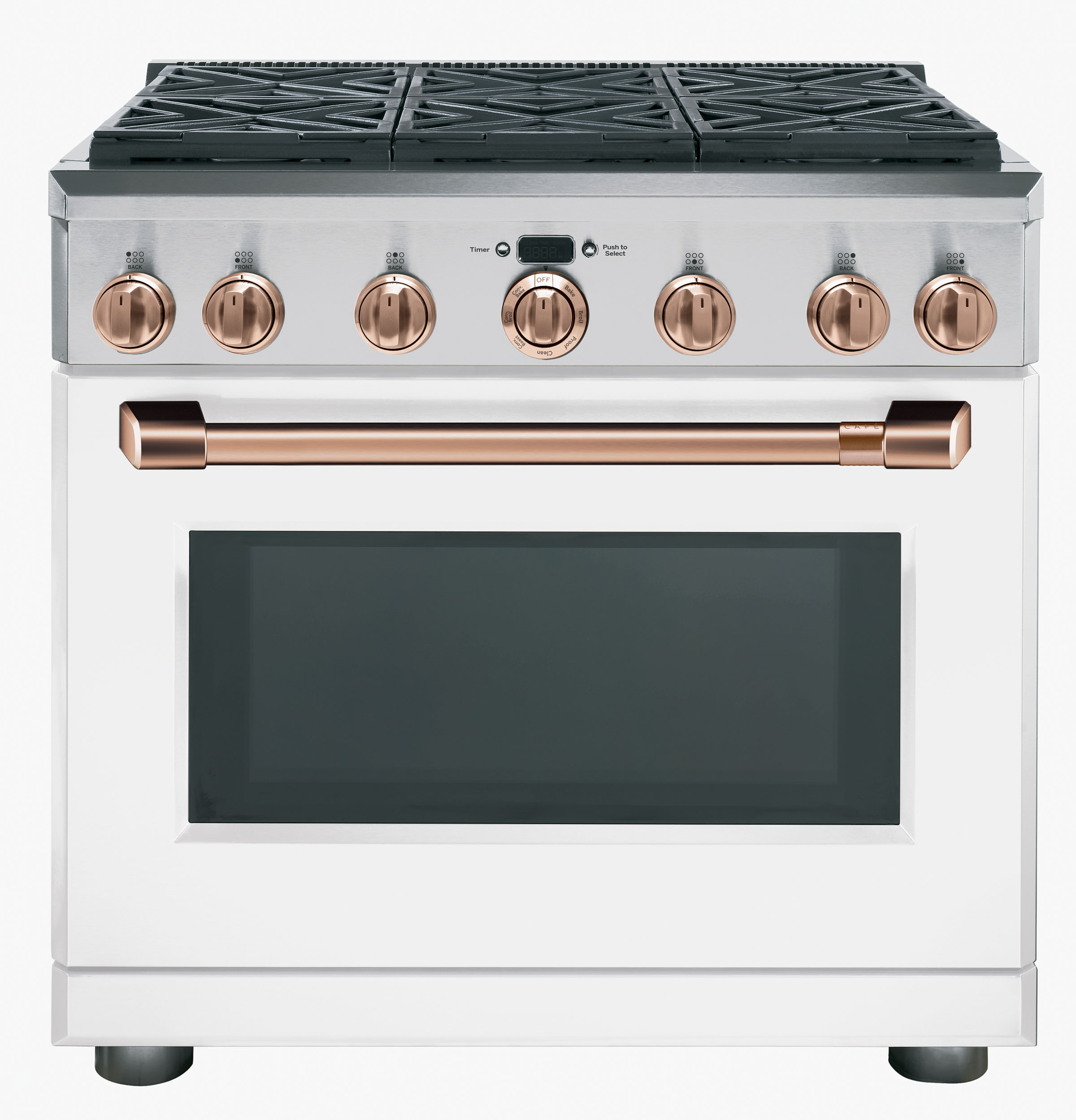 Café 36" Dual-fuel Commercial-style Range With 6 Burners (natural Gas) C2Y366P4MW2