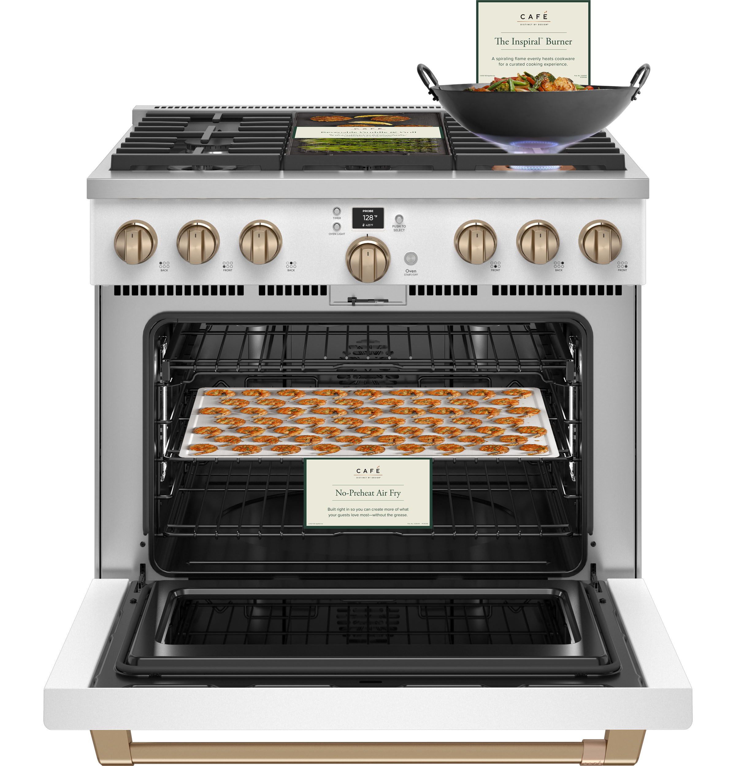 CAFÉ™ 36" Smart Dual-Fuel Commercial-Style Range with 6 Burners (Natural Gas) view 6