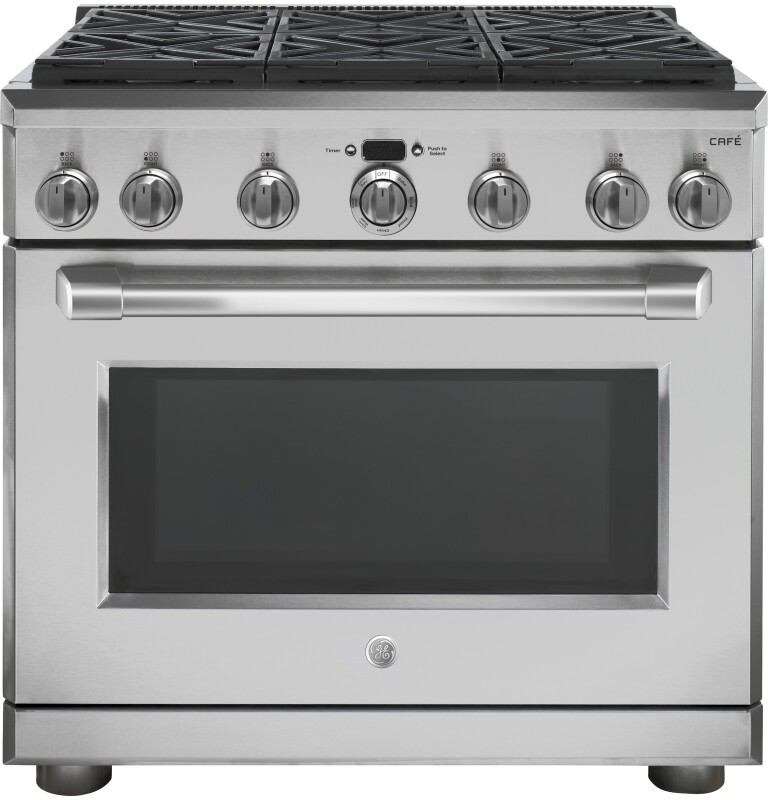 Café Series 36" Dual-fuel Professional Range With 6 Burners (natural Gas) C2Y366SELSS