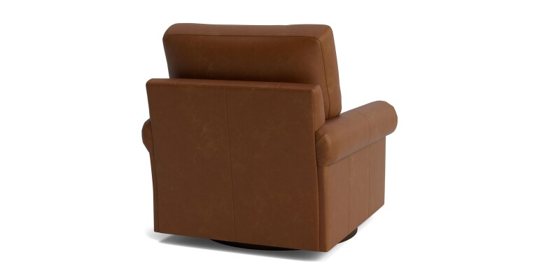 True Custom™ True Custom® Leather Panel Arm Swivel Chair C30005SFL54