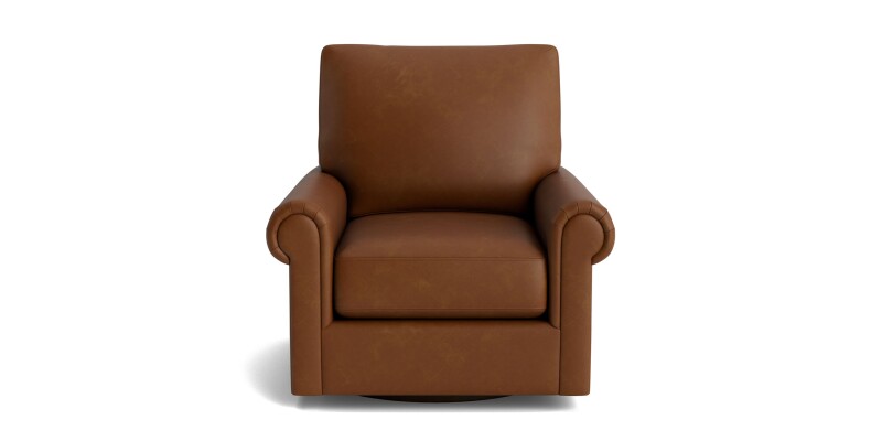 True Custom™ True Custom® Leather Panel Arm Swivel Chair C30005SFL56
