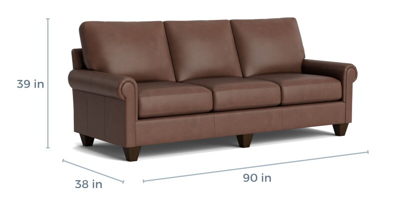 True Custom™ True Custom® Leather Panel Arm Sofa C30082SFL60