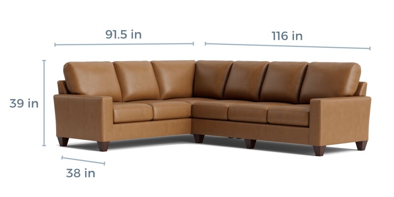 True Custom™ True Custom® Leather Panel Arm L-Shaped Sectional C300L6661SFLKIT61