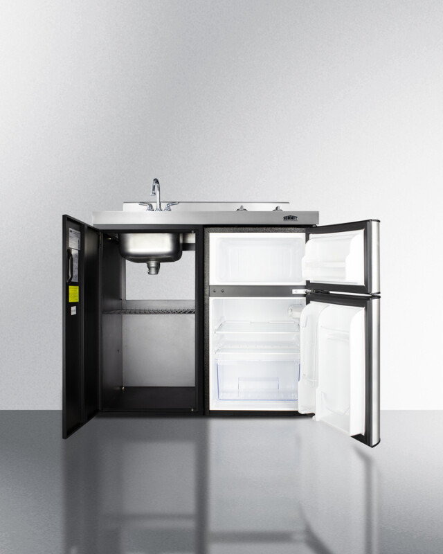 39" Wide All-In-One Kitchenette C39ELGLASSBK
