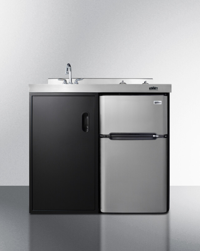 39" Wide All-In-One Kitchenette C39ELGLASSBK