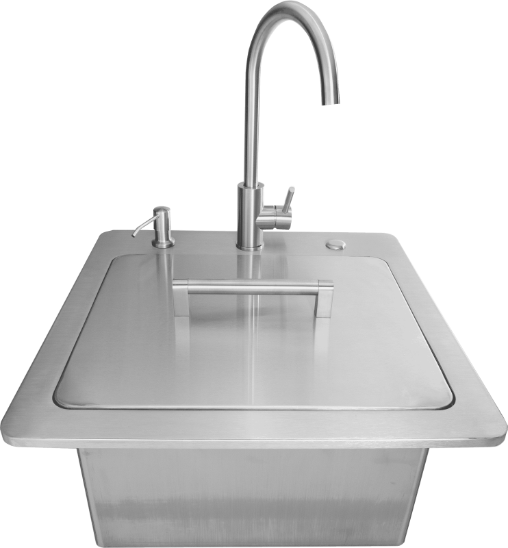 21" Sink W/ Drain, Faucet & Soap Dispenser C3SINKF21