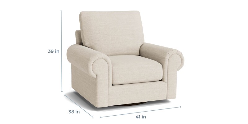 True Custom™ True Custom® Large Panel Arm Swivel Chair C40005SF28